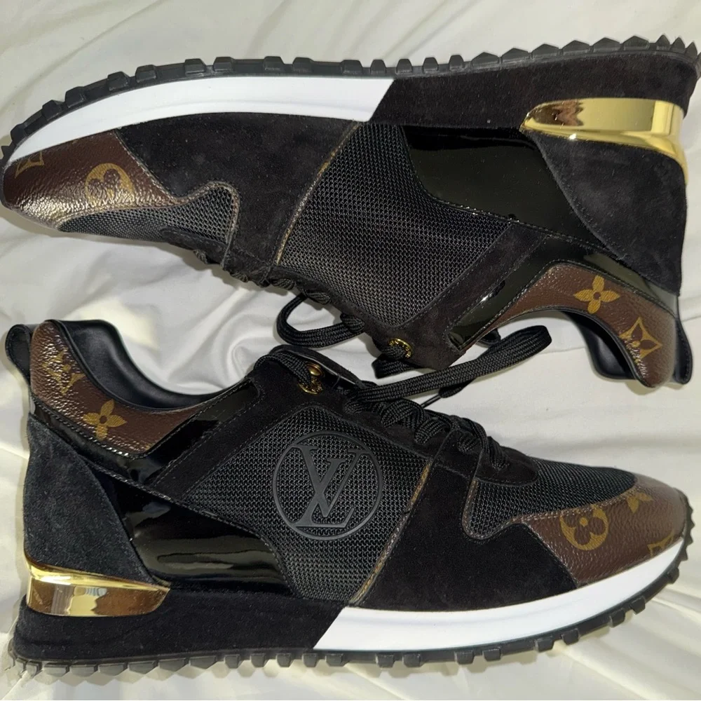 Louis Vuitton Black and Gold Luxury Sneakers - Picture 1 of 3